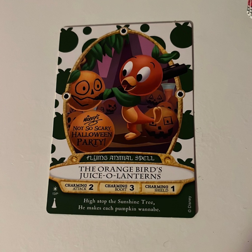Sorcerers of the Magic Kingdom Orange Bird Halloween Part Card
